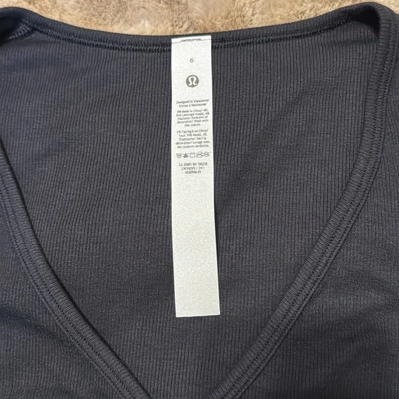 Wrap-Front Ribbed Long Sleeve Top - Picture 7 of 9